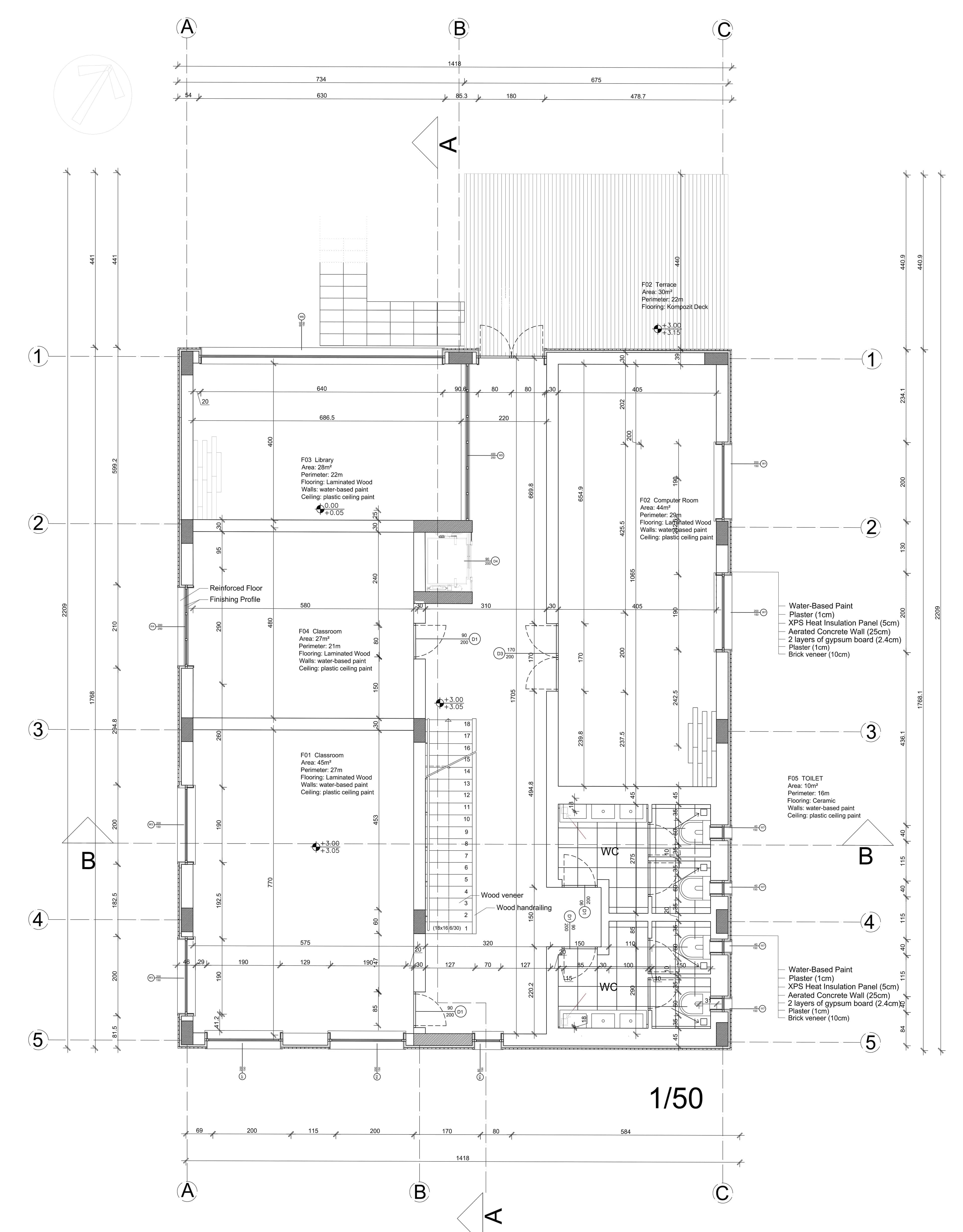 First floor plan detailed