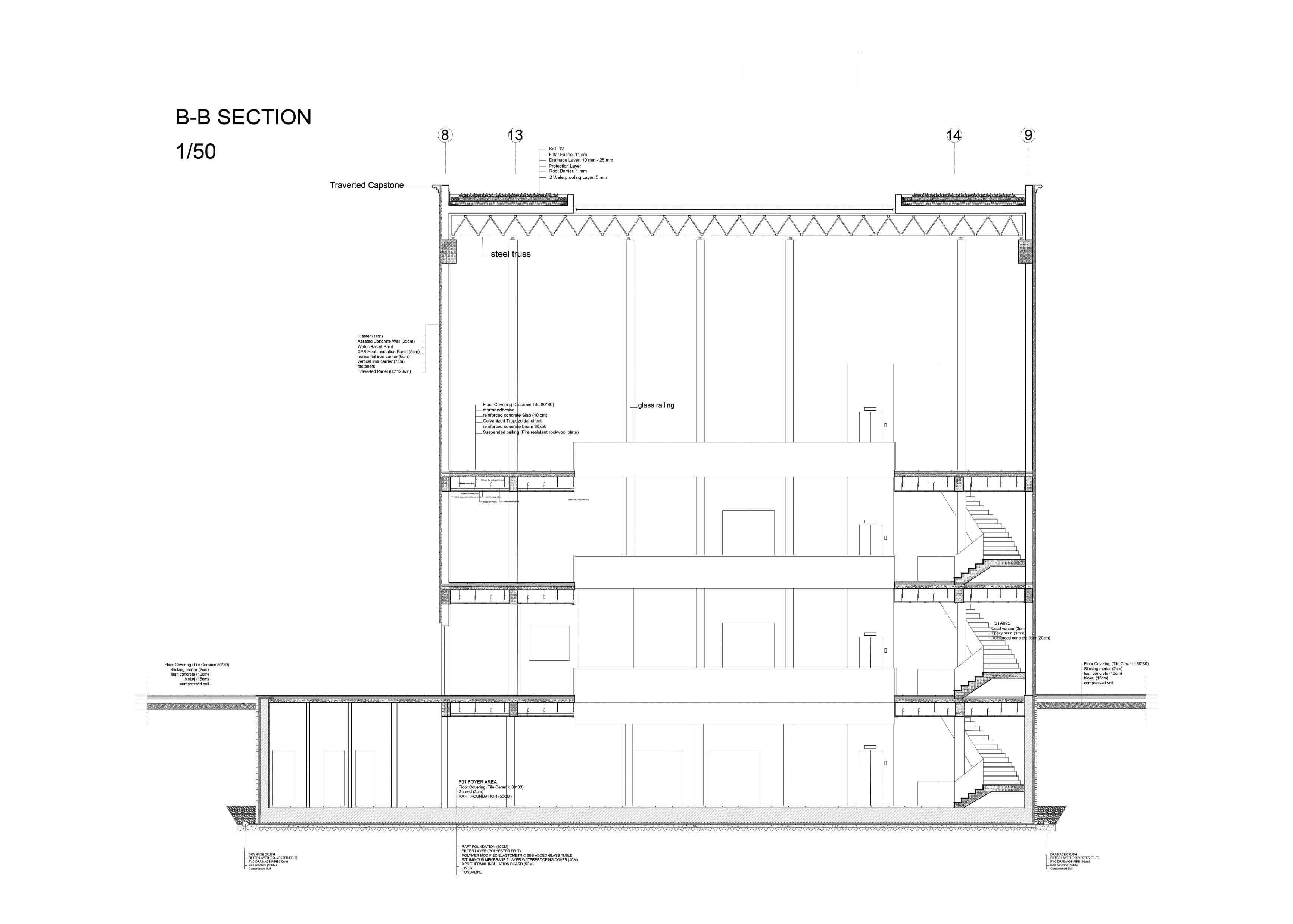 Section details at 1:50 scale