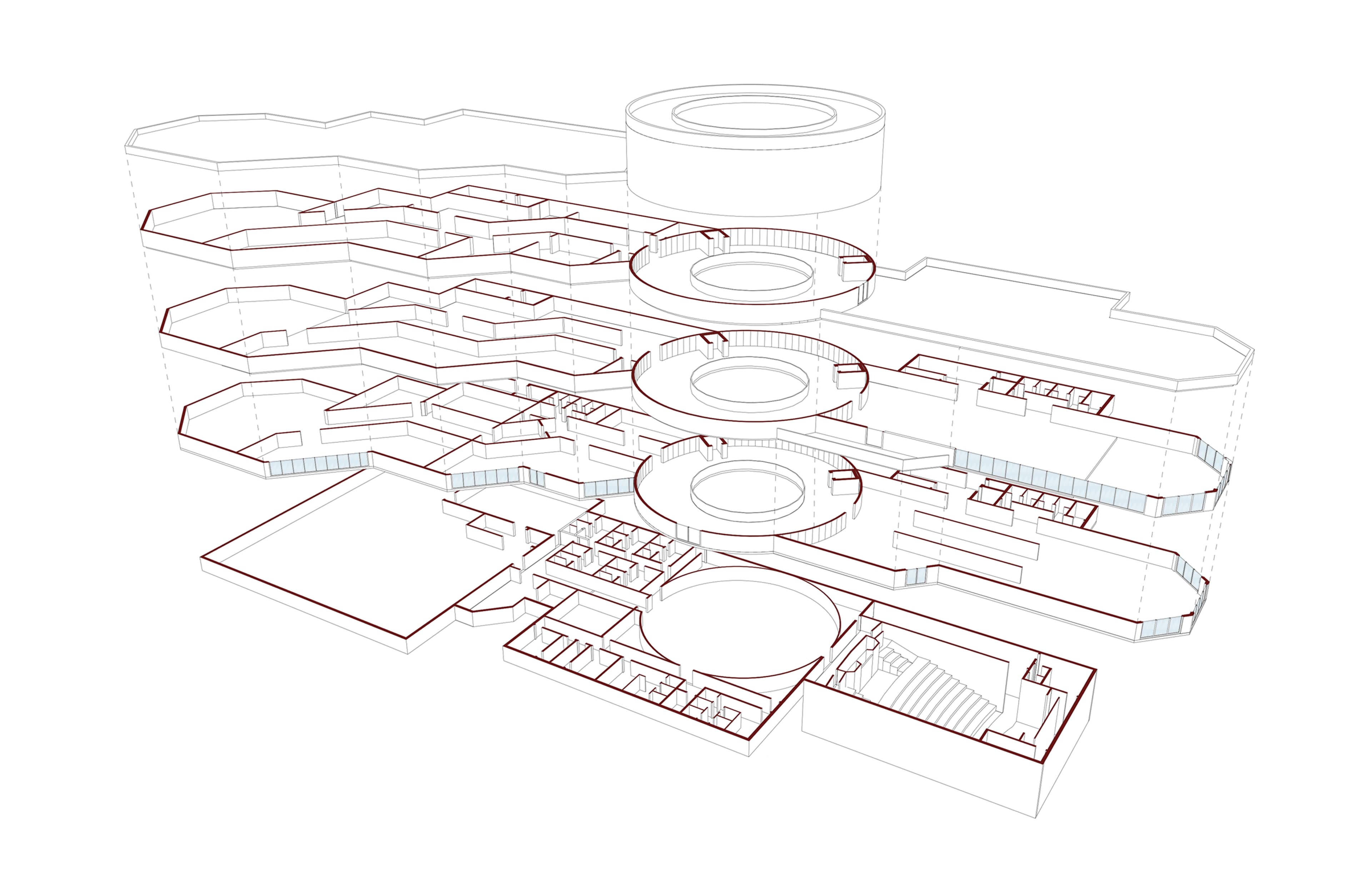 Building exploded diagram